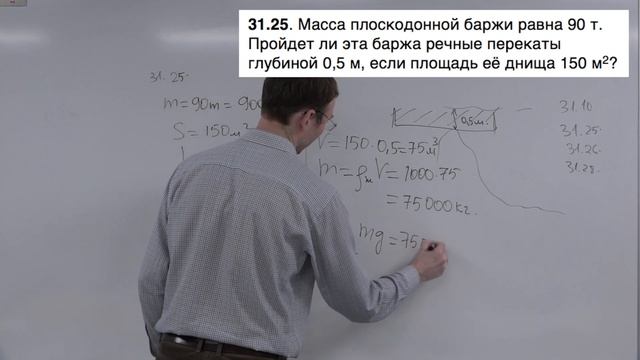 Физика 7 класс Сила Архимеда 11 Решение задач на плавание тел