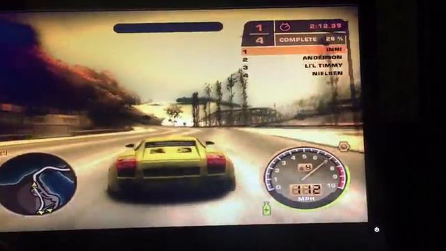 NFS MOST WANTED LAMBO VS SUPRA смотреть онлайн