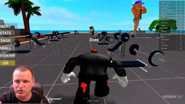 Эволюция качка в Роблокс Жизненый цикл в качалке Дрищ накачался Симулятор качка роблокс смотреть онлайн