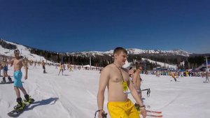 Шерегеш спуск в купальниках 2017