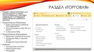 Раздел "Торговля"