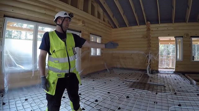 Подготовка к заливке бетонных полов . Строительство дома в Финляндии. 6 серия. смотреть онлайн