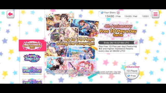 4th Anni Free Scouts  Открытие бесплатных мульти  BanG Dream EN  Бенг Дрим