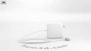 Apple 60W MagSafe 2 Power Adapter 3D model by Hum3D.com