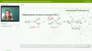 Органическая химия. Механизмы реакций. Электрофильное замещение: нитрование бензойной кислоты