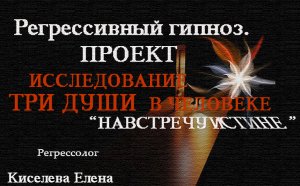 Три души в человеке - личный сеанс (регрессолог Киселева Елена) г.Москва