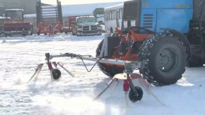 Мульчер Технос с садовой метлой от Селагро