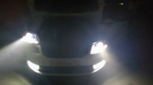 Сравнение фар с ручным корректором Октавия а7 bi-xenon и bi-led