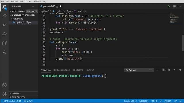 Python 3   Episode 17   Functions in depth
