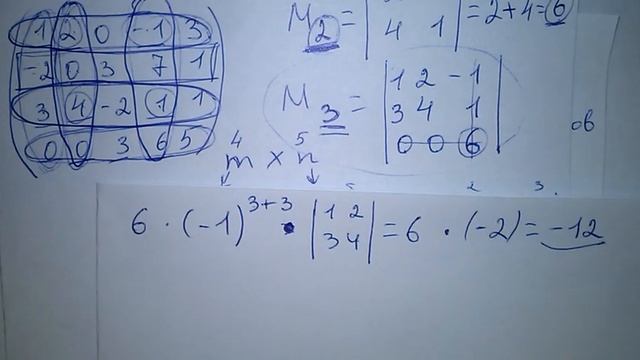 Метод окаймляющих миноров. Найти ранг матрицы. Пример смотреть онлайн