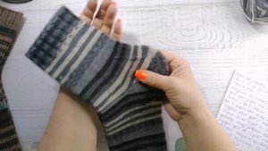 ГОТОВЫЕ ВЯЗАНЫЕ НОСКИ ИЗ ПРЯЖИ ALIZE WOOLTIME.