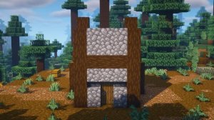 Minecraft : How to Build a Spruce / Taiga House | Small & Simple