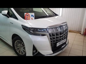 Toyota Alphard - установили сигнализацию с автозапуском и управлением с телефона Starline S96 GSM