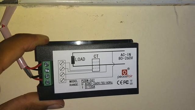 PZEM-061 Watt/current/voltage/energy meter installation смотреть онлайн