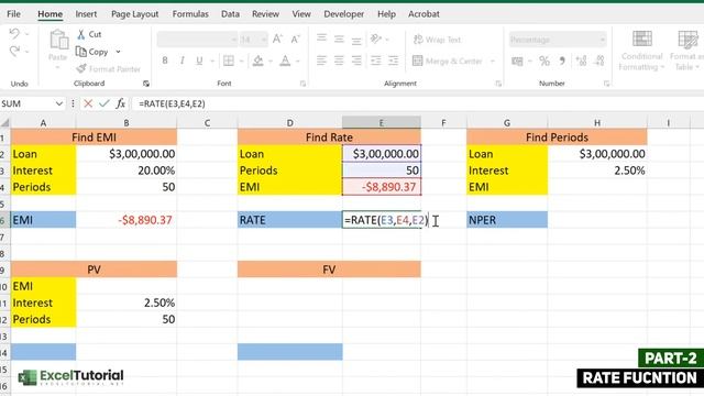 Learn 5 Financial Functions in Excel | PMT, RATE, NPER, PV, FV смотреть онлайн