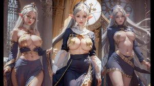 Ai Art Girls. Девушки-эльфы в образе жриц