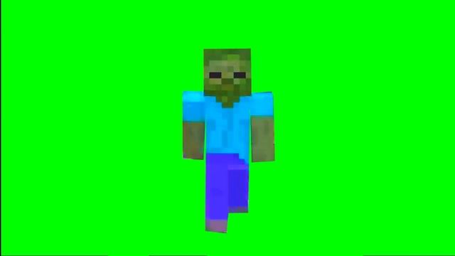 FREE Green Screen Minecraft Zombie