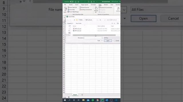 Convert a PDF to  xlsx #cheatsheets #excel #exceltips #googlesheets #spreadsheet #tutorial #short