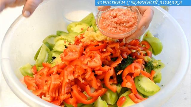 Маринованные зеленые помидоры,вам обязательно понравятся.