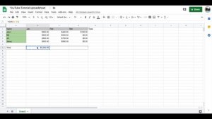 Google Sheets- How to Sum a Column / Row in Google Sheets