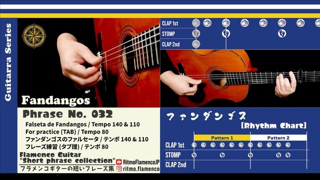 Fandangos No.032 Spanish Flamenco Guitar TAB & Play Slowly♪ ファンダンゴ NO.032 スパニッシュ フラメンコギター タブ譜 смотреть онлайн