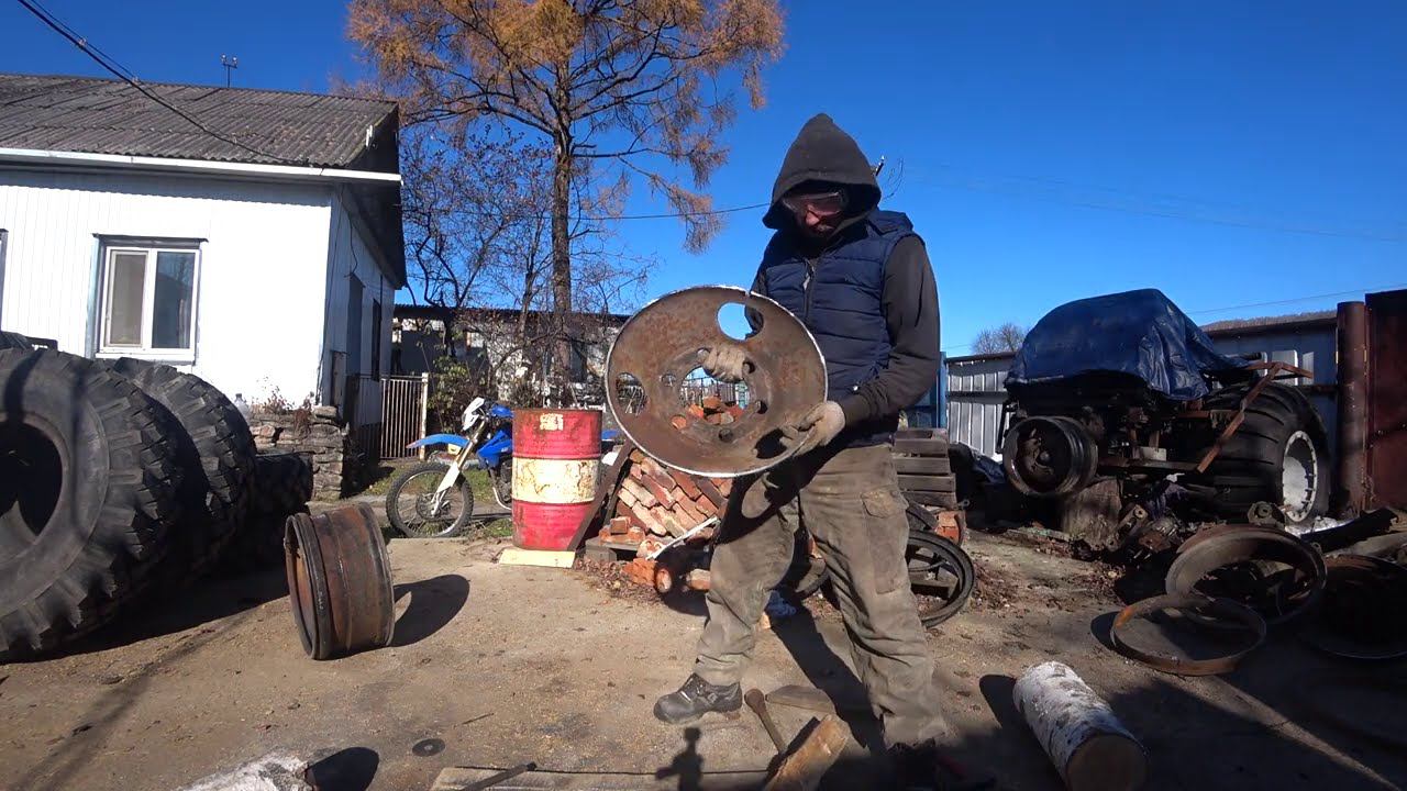 ПЕРЕДЕЛКА КОЛЕС ОТ ЗИЛ 131, ДЛЯ УСТАНОВКИ НА ГАЗ 66. ИЗГОТОВЛЕНИЕ СТОЛА ДЛЯ ИЗБЫ ИЗ КЕДРА. смотреть онлайн