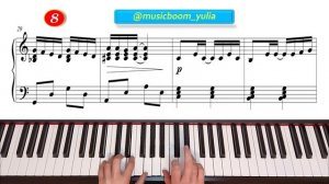 Игра на фортепиано для начинающих ? | Красивая мелодия на пианино | Piano Tutorial + SHEETS
