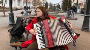 На белом покрывале января! на аккордеоне!!!