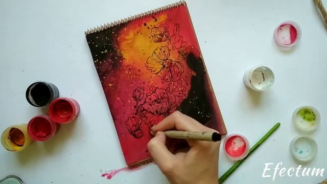 Що можна намалювати на крафтовому папері | Гуаш+ лінер смотреть онлайн