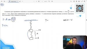Смещение груза пружинного маятника от положения равновесия меняется с течением времени по закону -