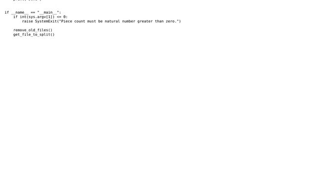Code Review: Python CSV file slicer