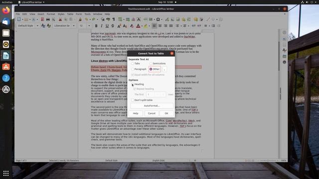 LibreOffice Writer Quick Video: Converting text to a table смотреть онлайн