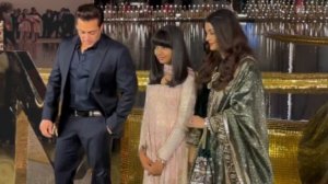 Oo Bhaijaan? Salman Khan teasing Aishwarya Rai and her daughter Aradhya in Nita Ambani's function.