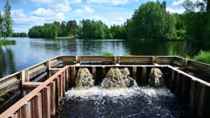 Плотина в Васкелово. Замедленная съёмка SLOW MO. Река Грузинка - Озеро Лемболовское