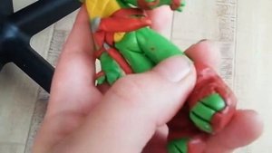 Обзор фигурок черепашек-ниндзя из пластилина