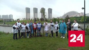 В парке на Ходынке высадили аллею памяти героев Великой Отечественной - Россия 24