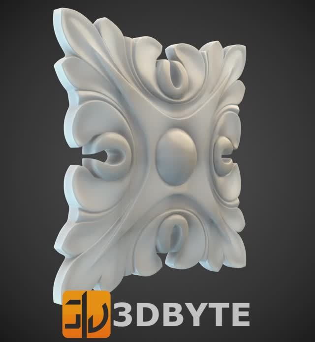 #3dmodel - Square #decor 8 || Квадратный декор 8 #3dbyte #3dprint