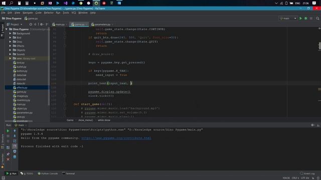 Программирование игр Pygame #32: Ввод текста