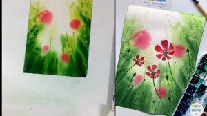 Как нарисовать луговые цветы акварелью. Урок рисования для начинающих