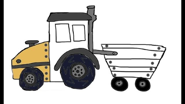 Как нарисовать трактор. Рисование для новичков. смотреть онлайн