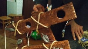 Оригинальная люстра из дерева своими руками