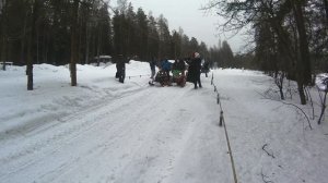 Гонка на снегоходах, старт.  16.02.19.