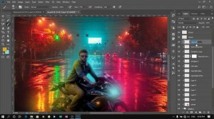 Cyberpunk fan art - Photoshop manipulation - speed art