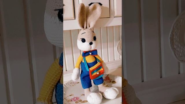 Плюшевый зайчик Зайка вязание крючком Амигуруми Outfit bunny toy Doll