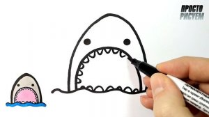 Как нарисовать АКУЛУ ПРОСТО, Просто рисуем