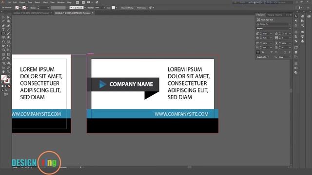 Business Card Design In Illustrator cc 2017 And Photoshop Design Ring Tutorial смотреть онлайн