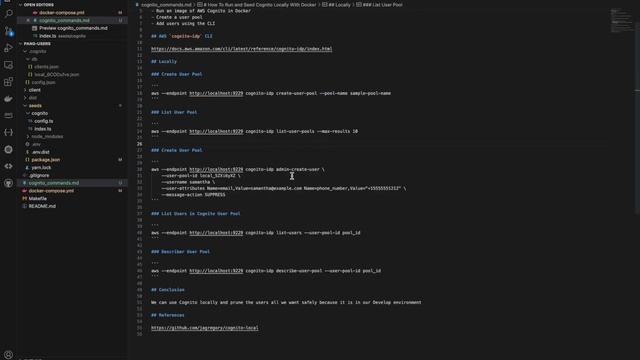 Docker: Run and Seed Cognito Locally смотреть онлайн