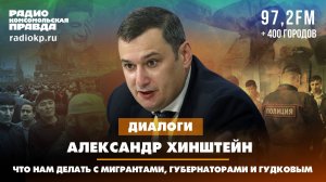 Александр ХИНШТЕЙН: Что нам делать с мигрантами, губернаторами и Гудковым | ДИАЛОГИ | 08.07.2024