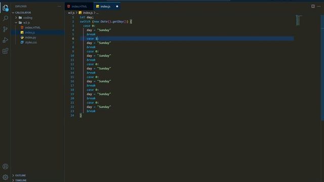 JavaScript switch||Gamer 10||open live server||