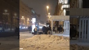 Двух лошадей ударило током от рекламного щита